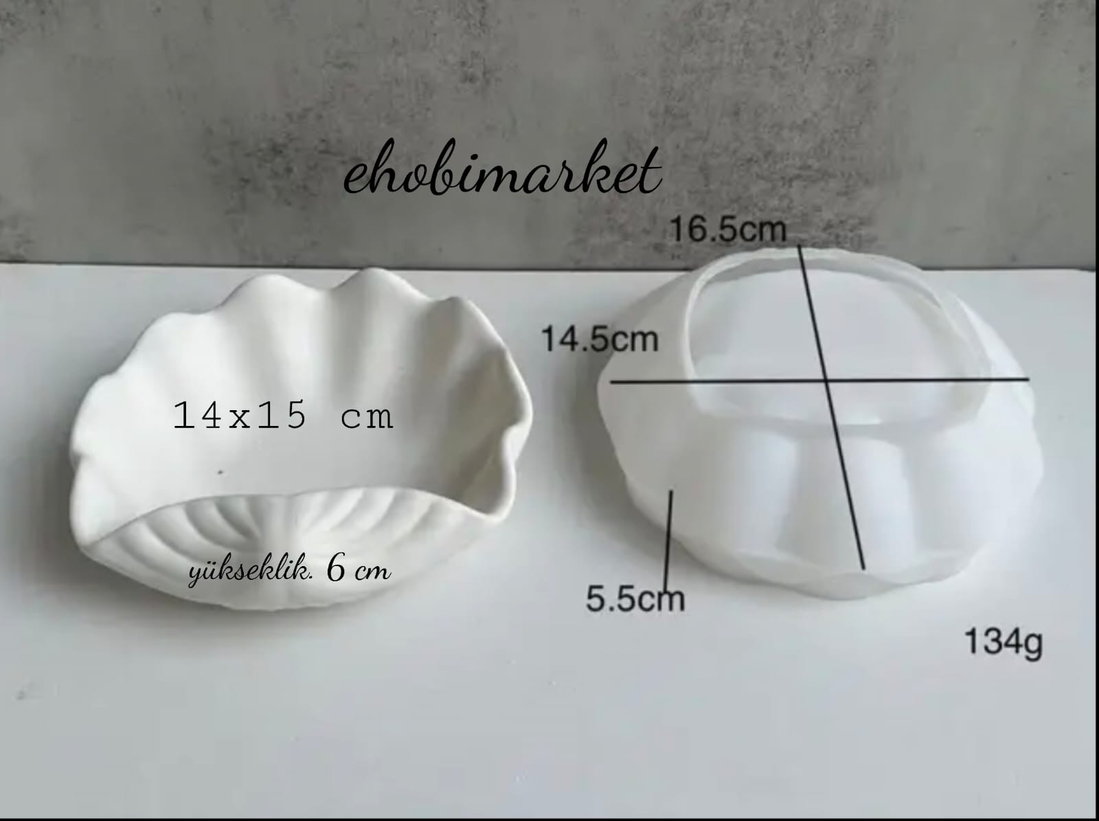 İstiridye derin tabak silikon kalıp