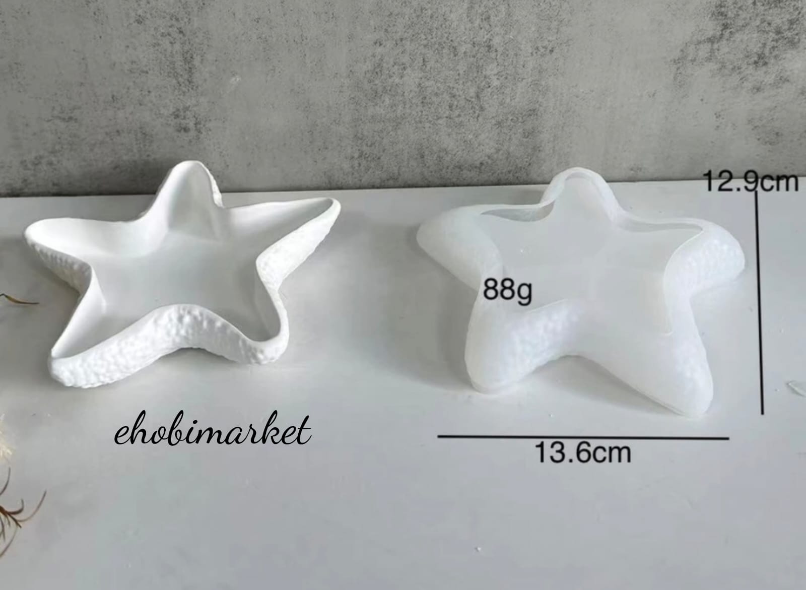 Deniz yıldızı  tabak silikon kalıp 