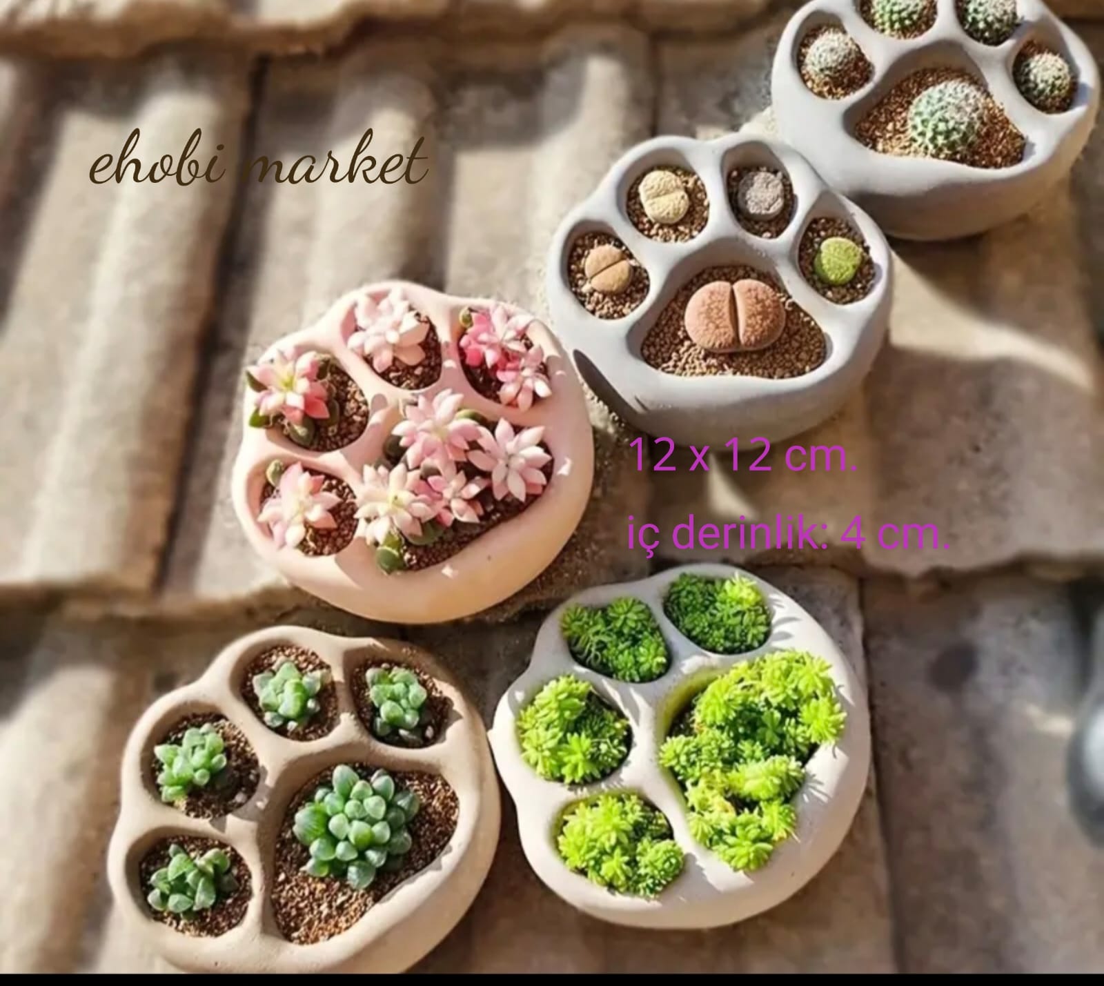 Pati görünümlü saksı silikon kalıp