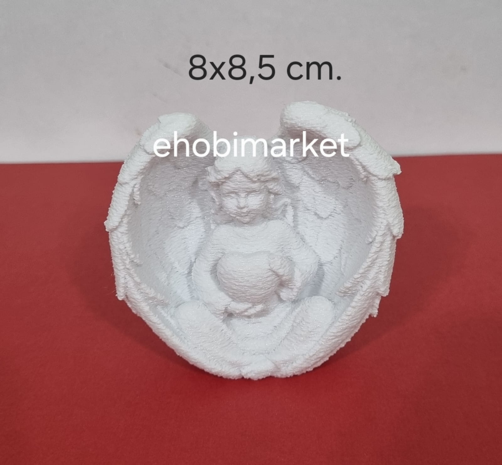 Dokulu kalp tutan melek silikon kalıp