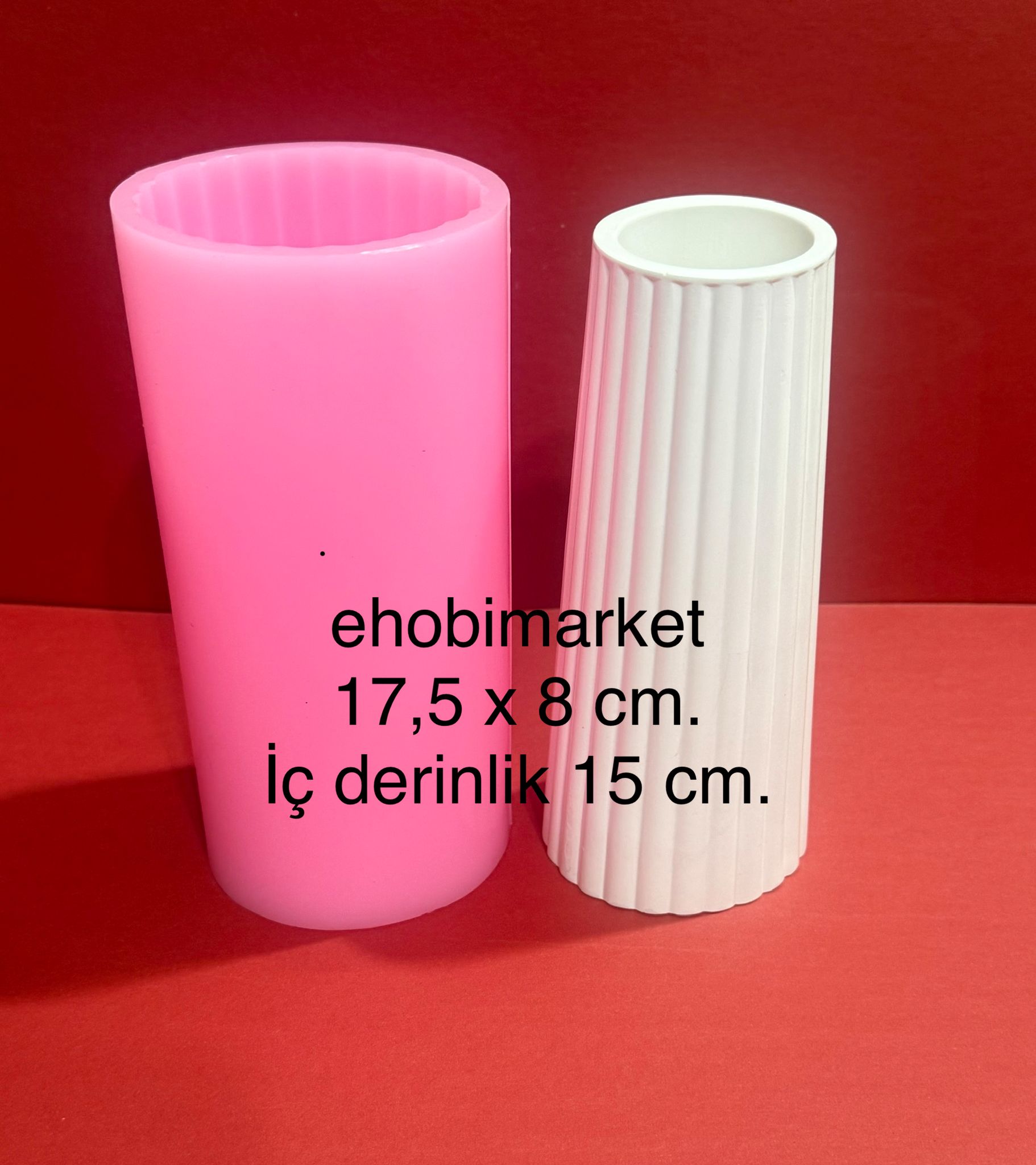 Büyük cizgili vazo 