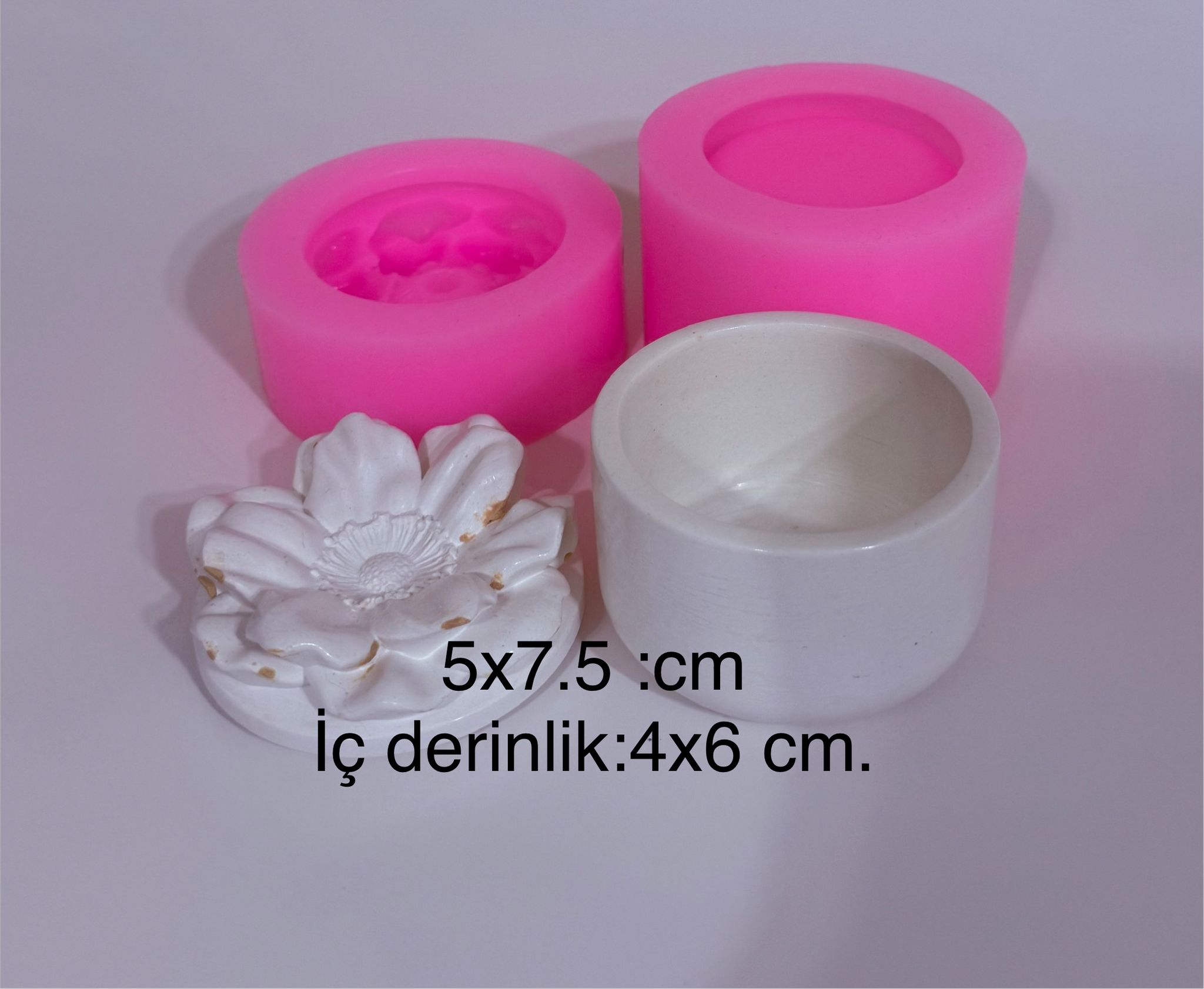 Gül kapaklı kutu silikon kalıp