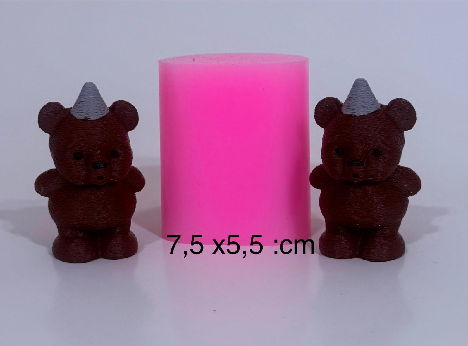 Mum üfleyen ayı silikon kalıp 1