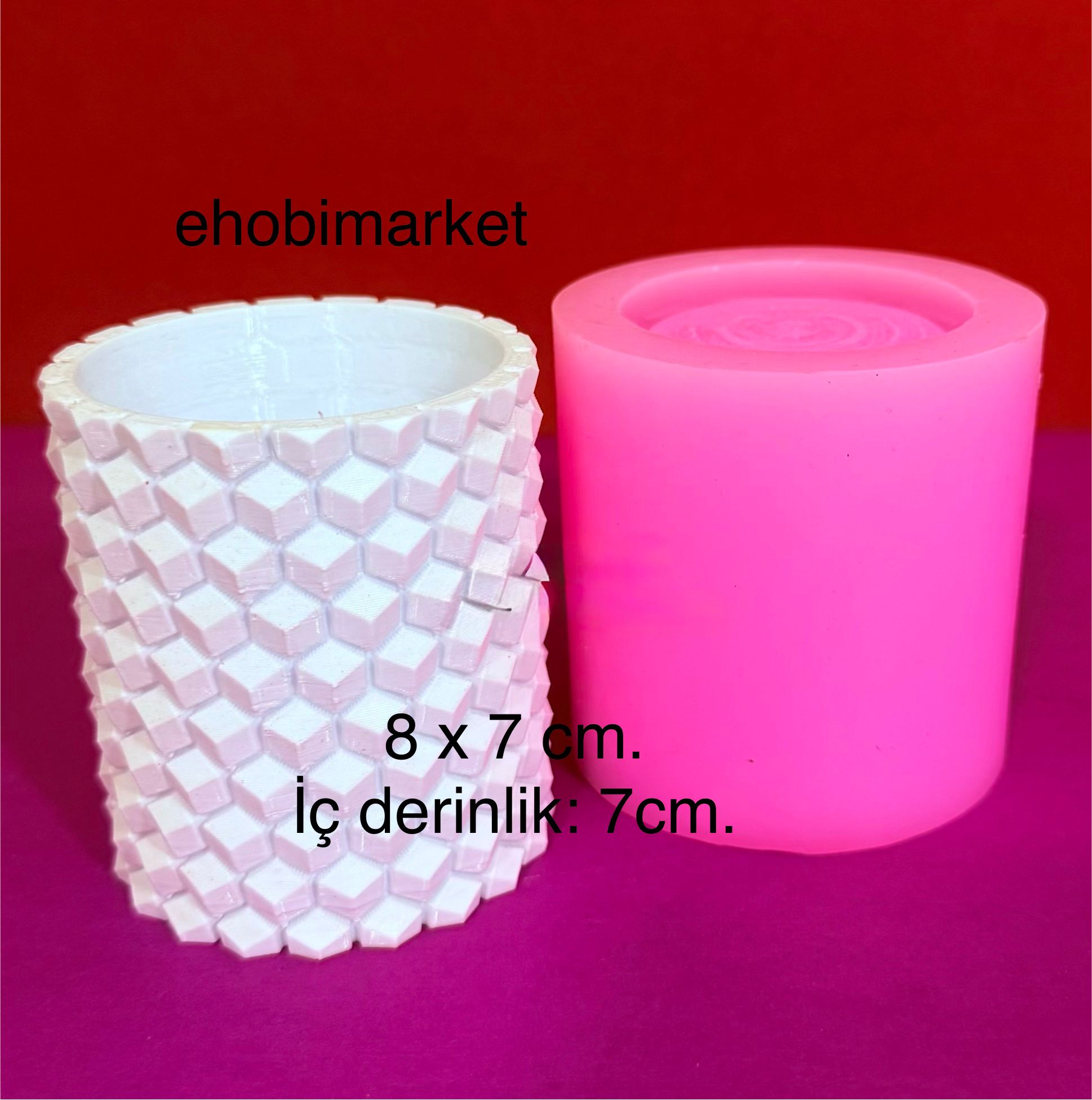 Baklava desenli vazo silikon kalıp