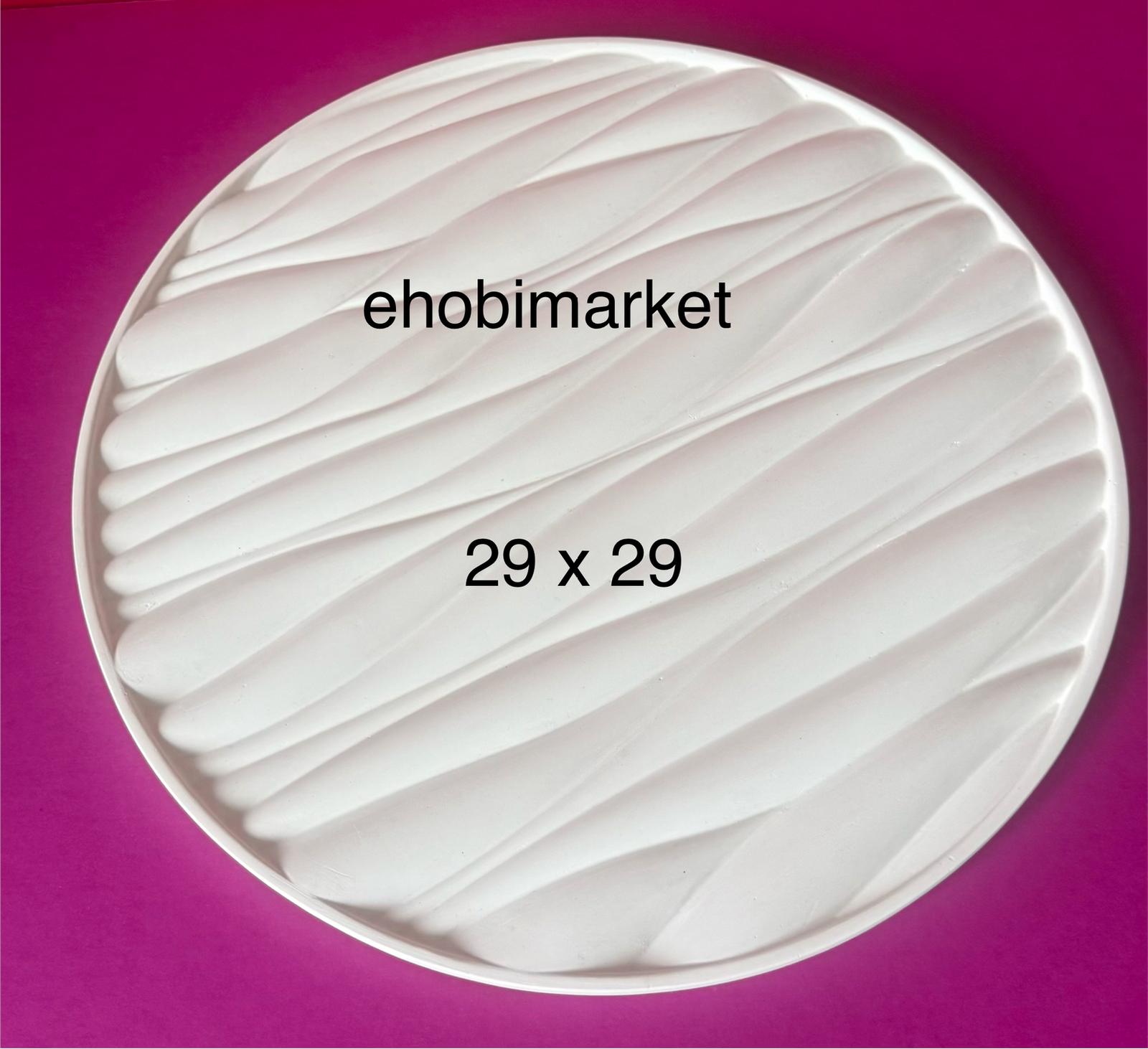 Dalga desenli sunumluk tepsi silikon kalıp