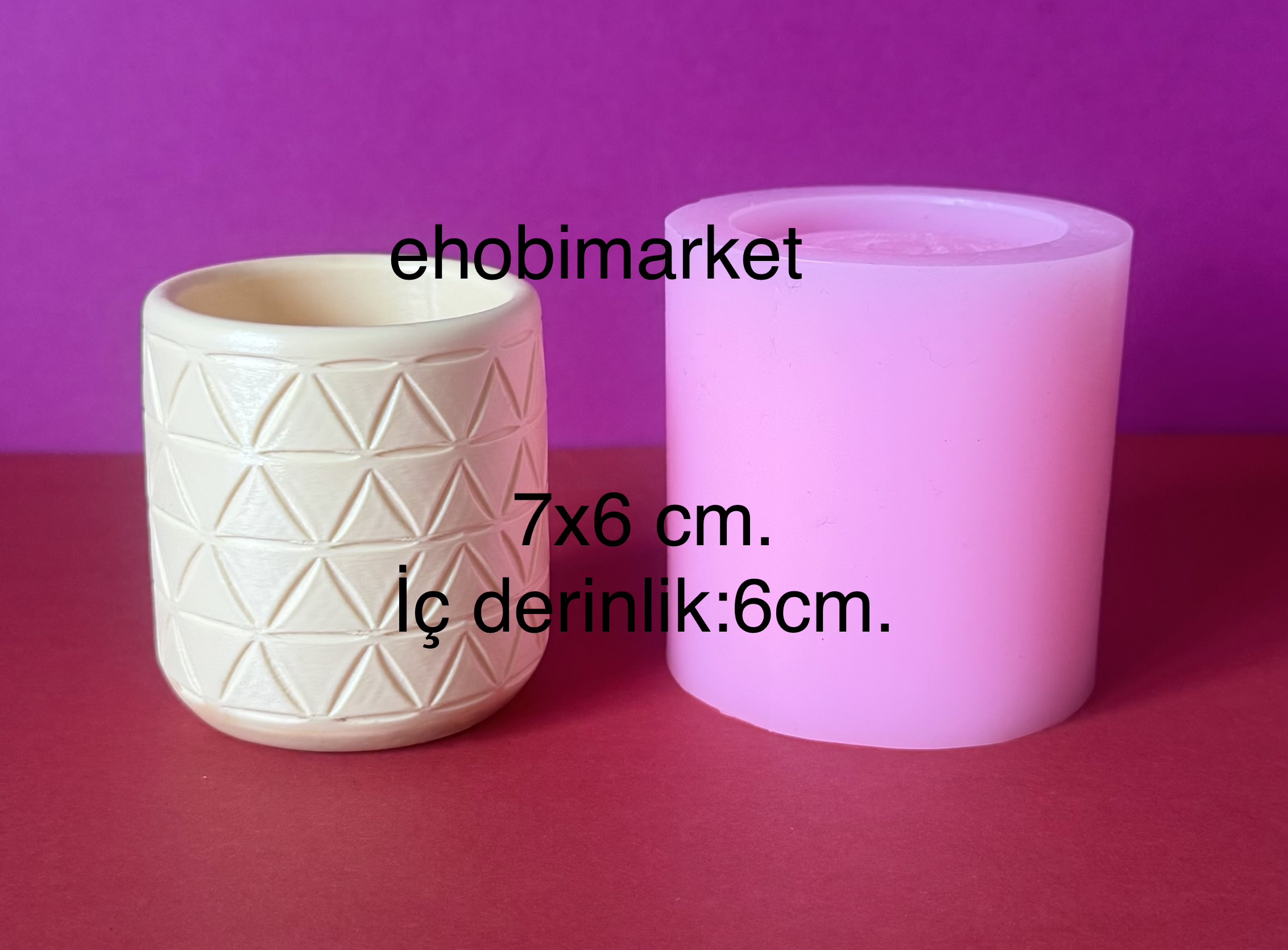 Çiçek desenli saksılık silikon kalıp