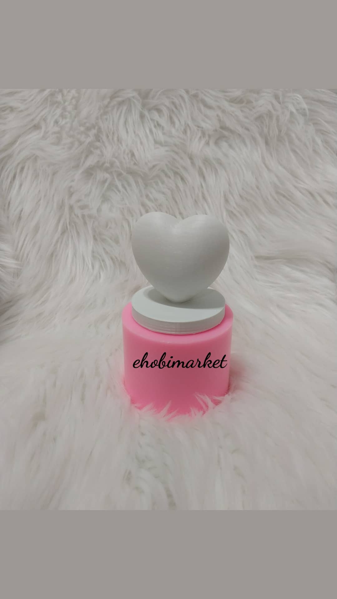 Standli kalp mum silikon kalip