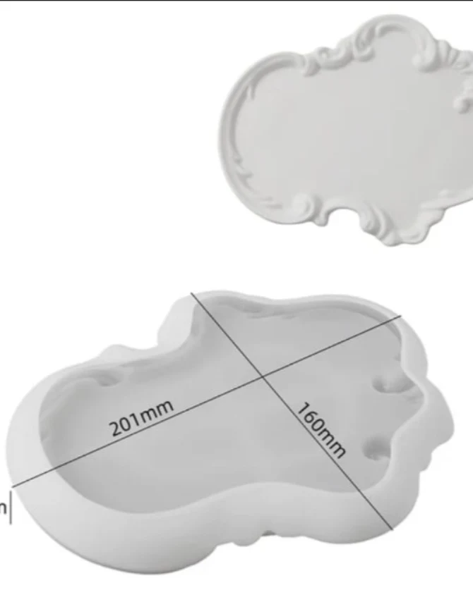Dantel desenli sunumluk model 2 silikon kalıp 