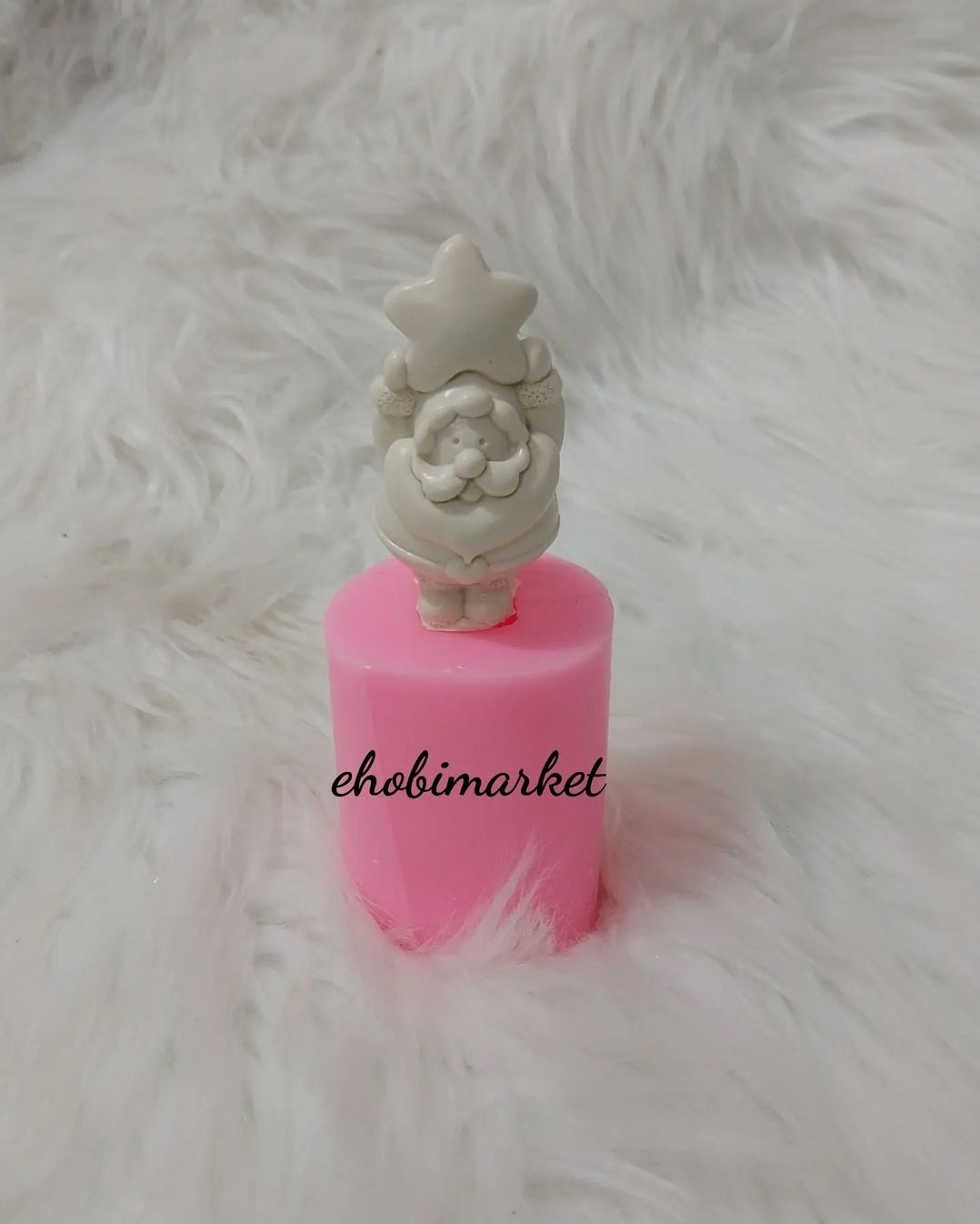 Minik yildizli noel baba silikon kalip