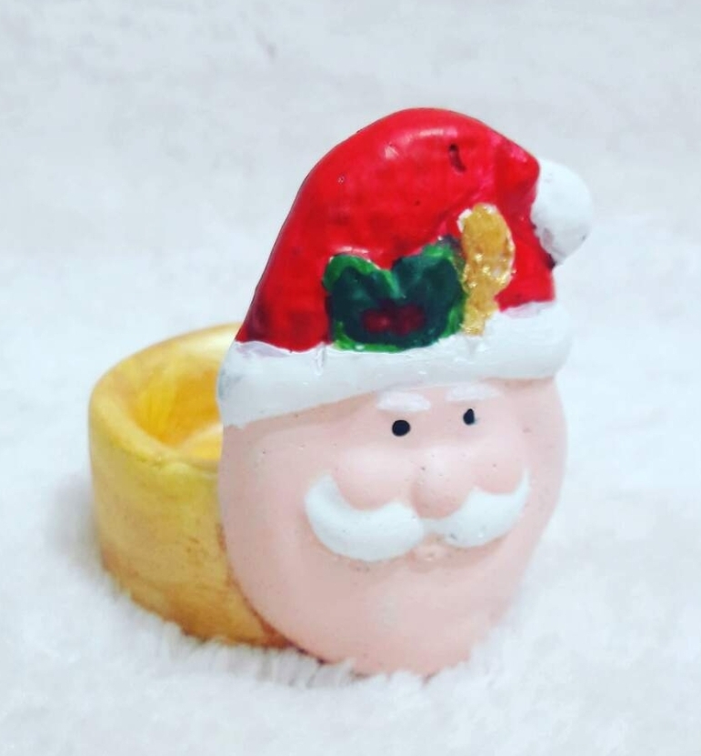 Noel babalı tealight silikon kalip