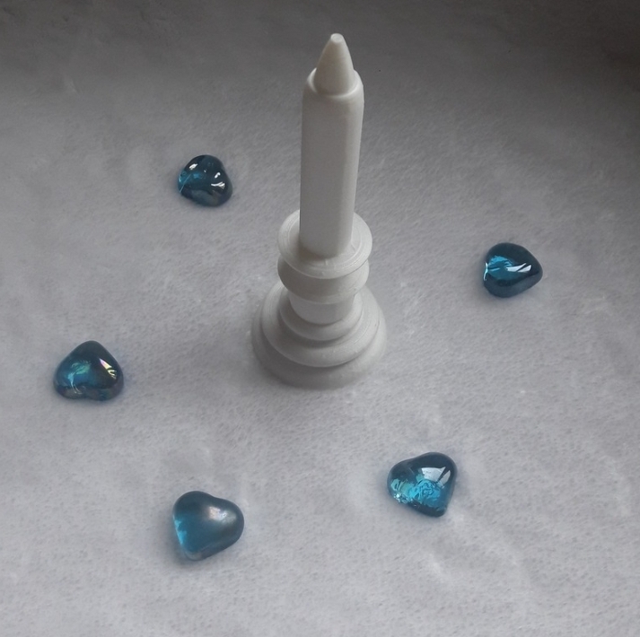 Kendinden şamdan modelli kisa mum silikon kalip