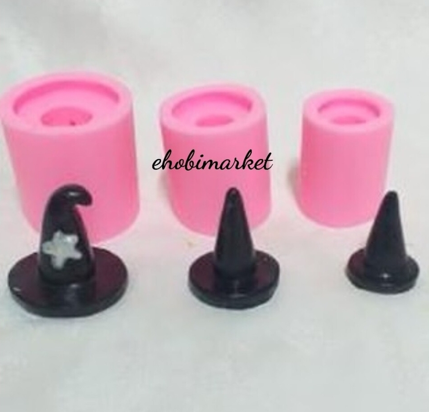 Üçlü cadı şapka silikon kalip