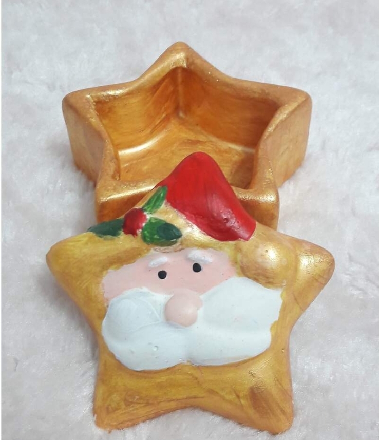 Kapakli noel babali taki kutusu silikon kalip