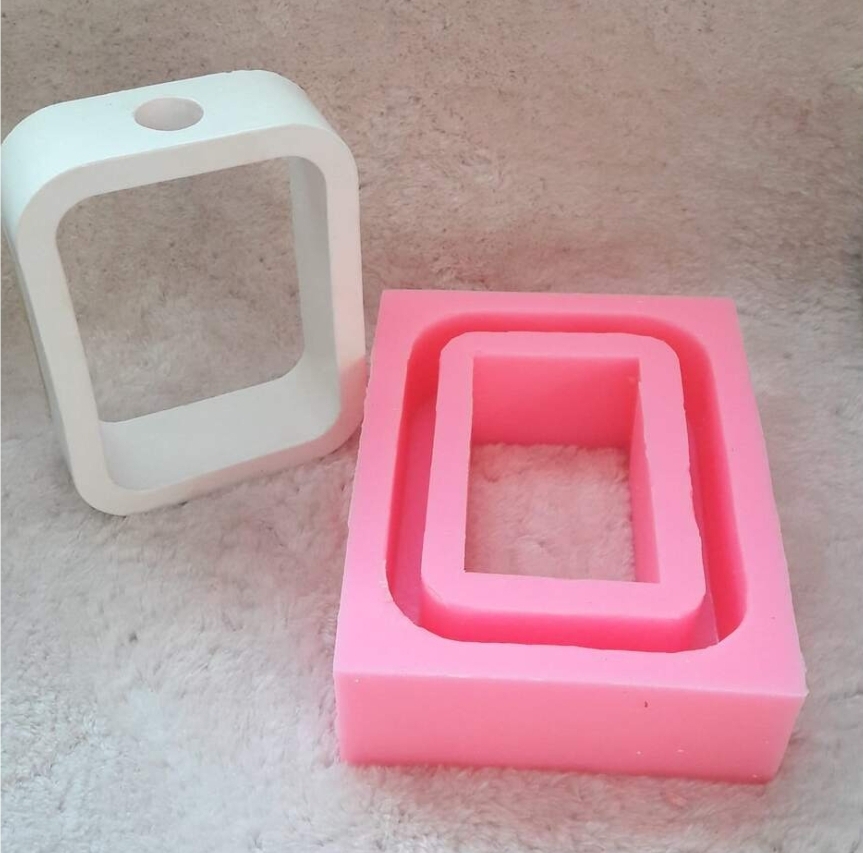 Dikdörtgen tüplü vazo  silikon kalip