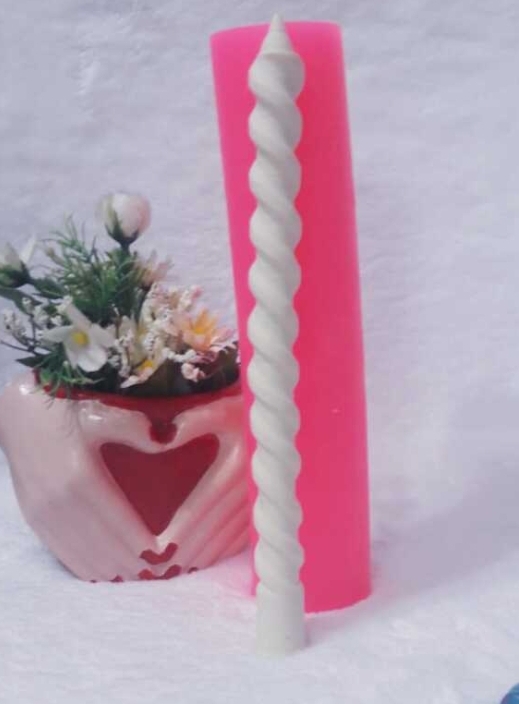 Ince bol kivrimli mum silikon kalip