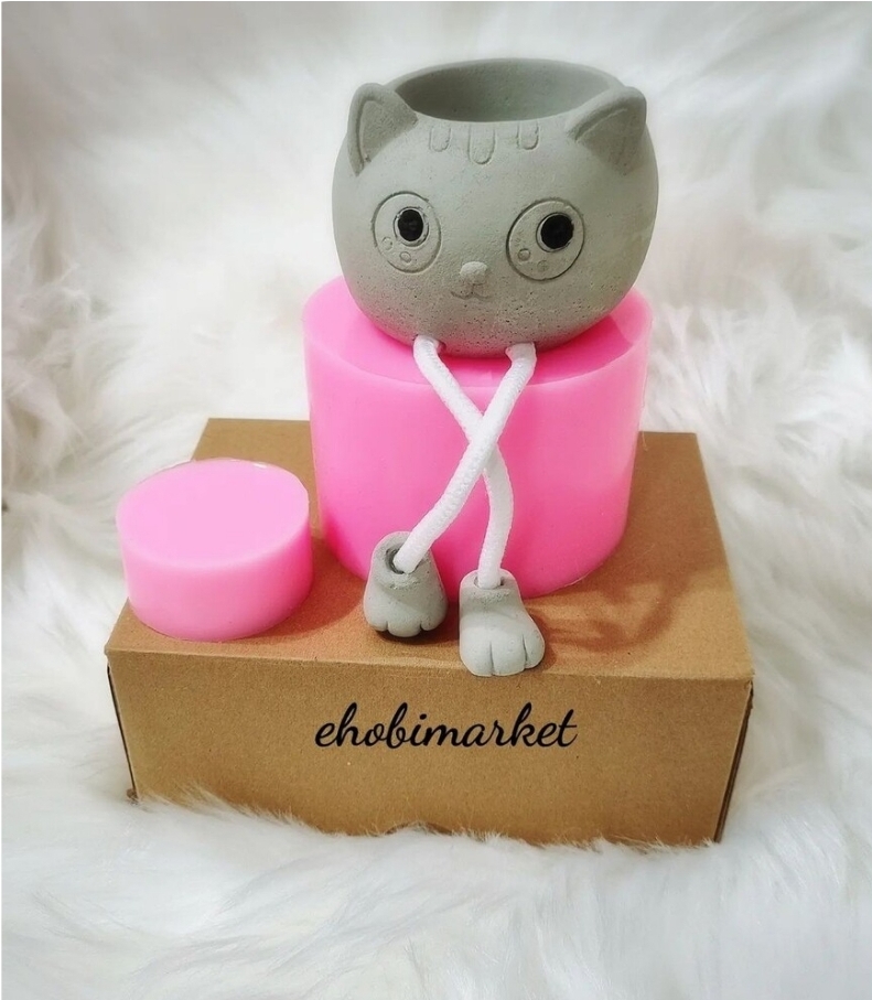 Kedi saksi silikon kalip