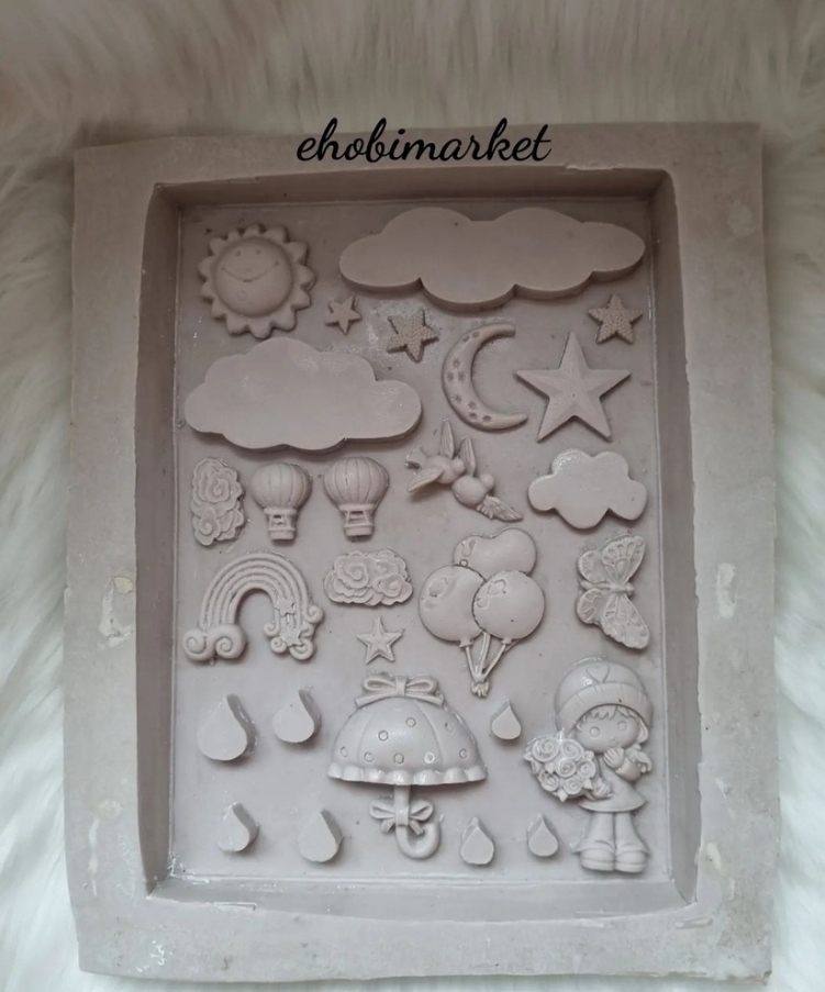 Çocuk pano süsleri silikon kalip