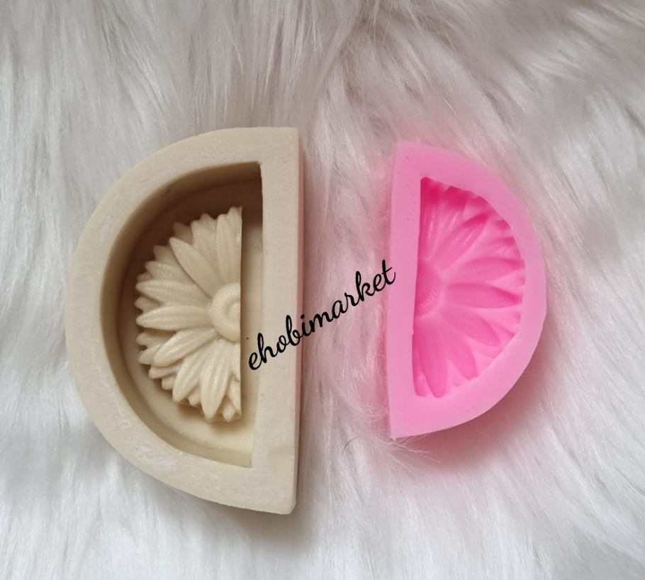 Yarım papatya silikon kalip