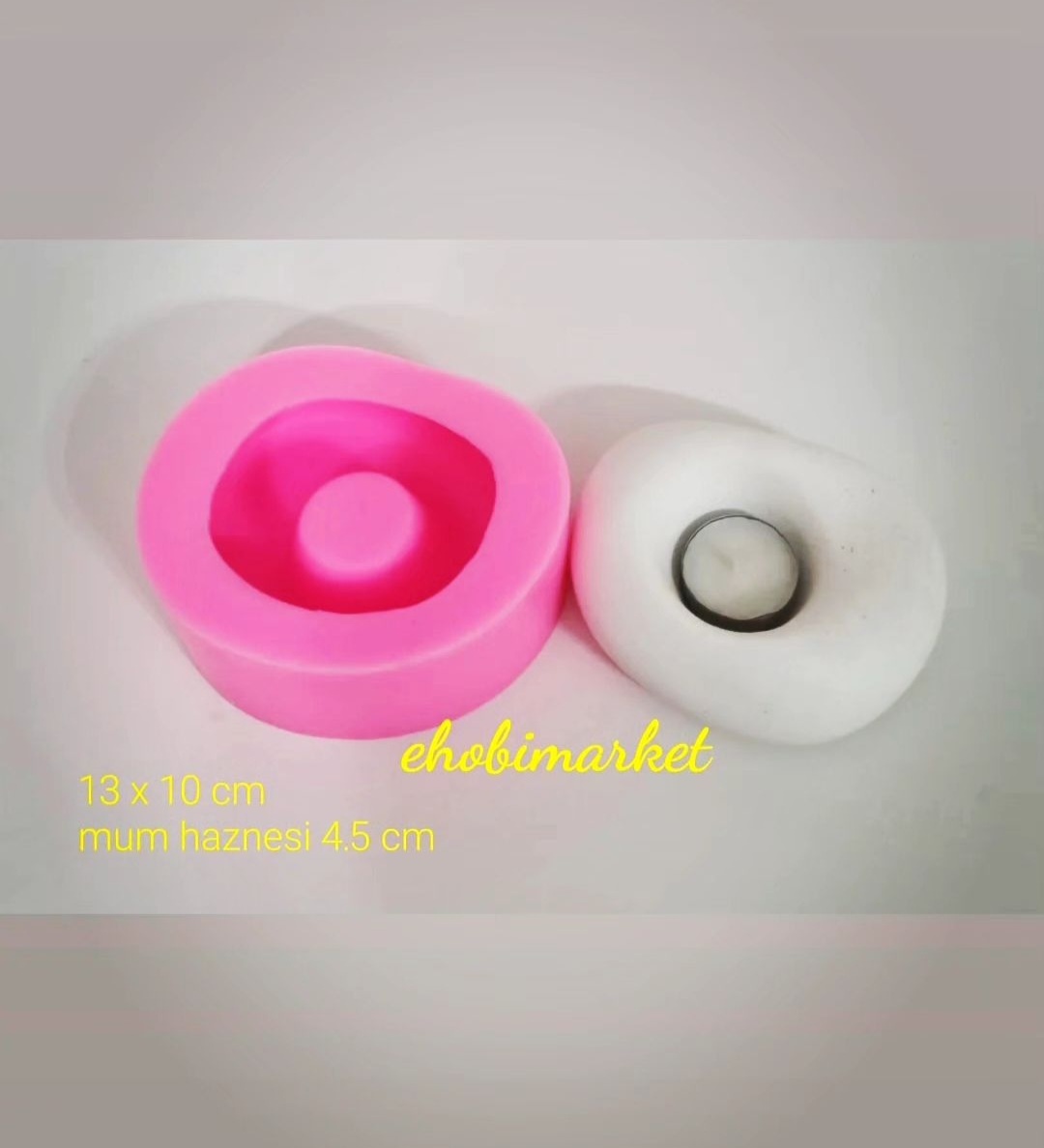 Düzensiz dokulu  mumluk silikon kalı