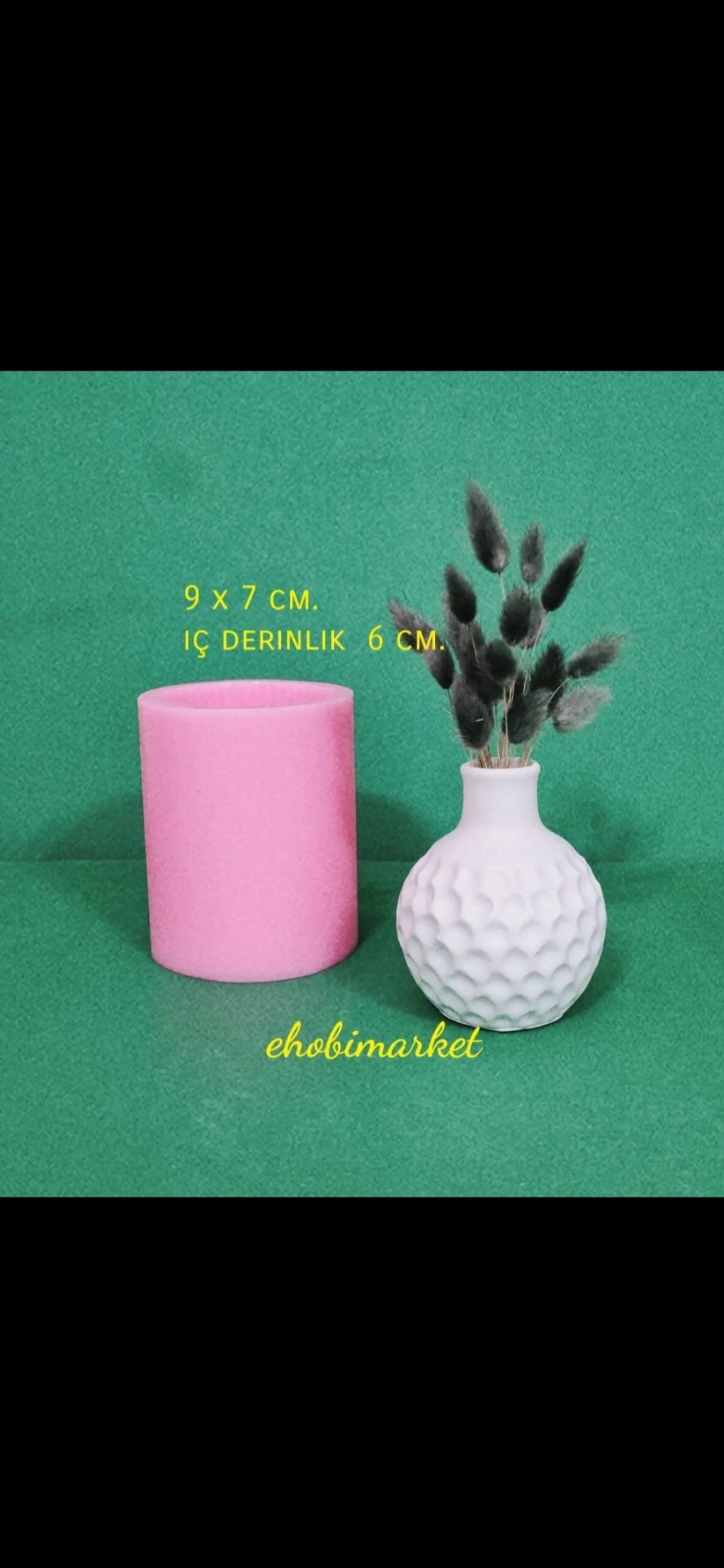 Kendiliginden dokulu tombik vazo silikon kalıp